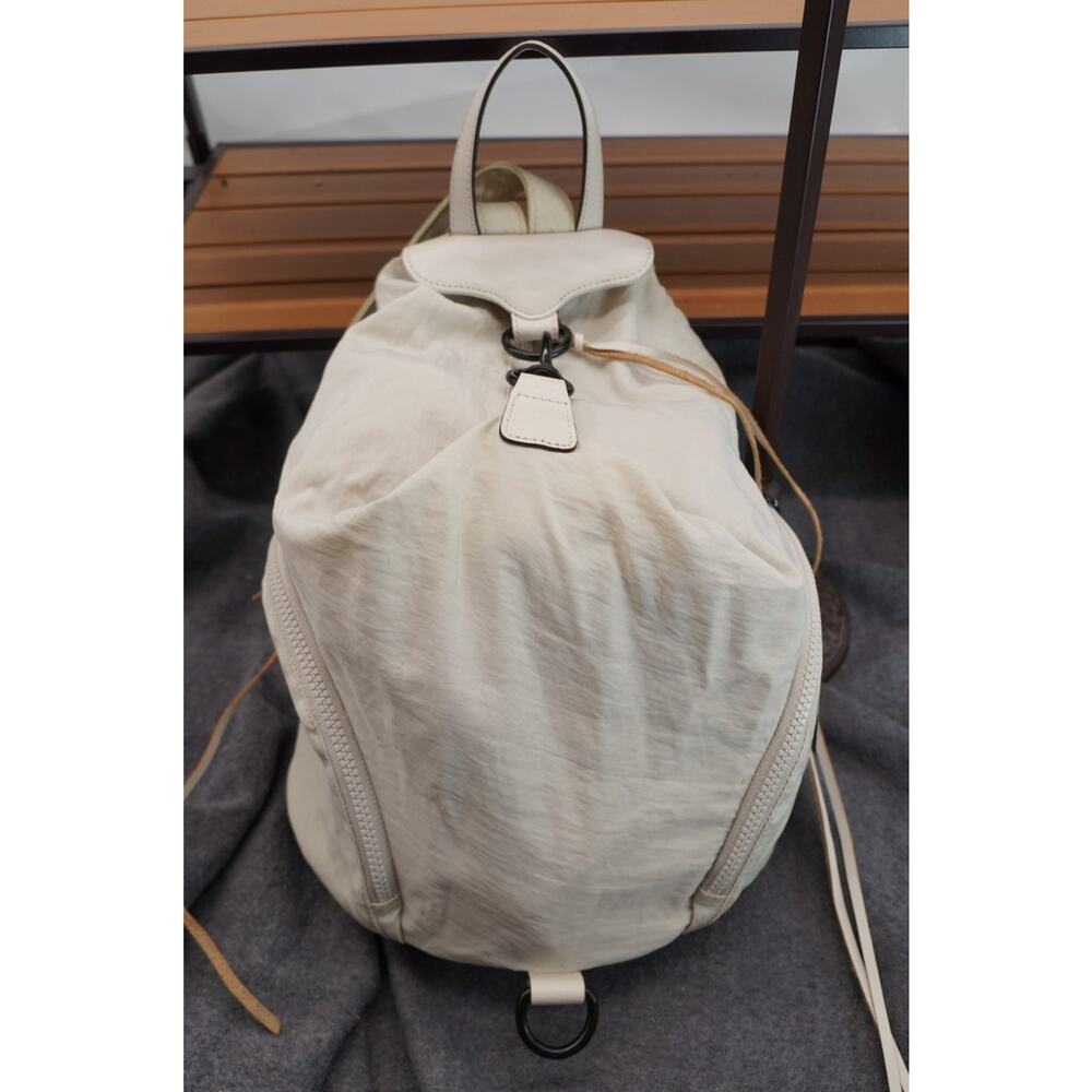 Rebecca Minkoff Julian Nylon Backpack Putty Stone Neutral Color 13" H x 9.75" W